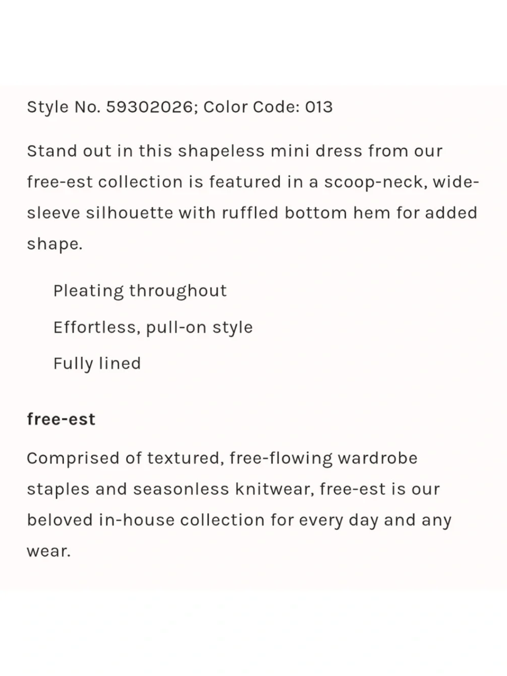 Free People lightweight mini